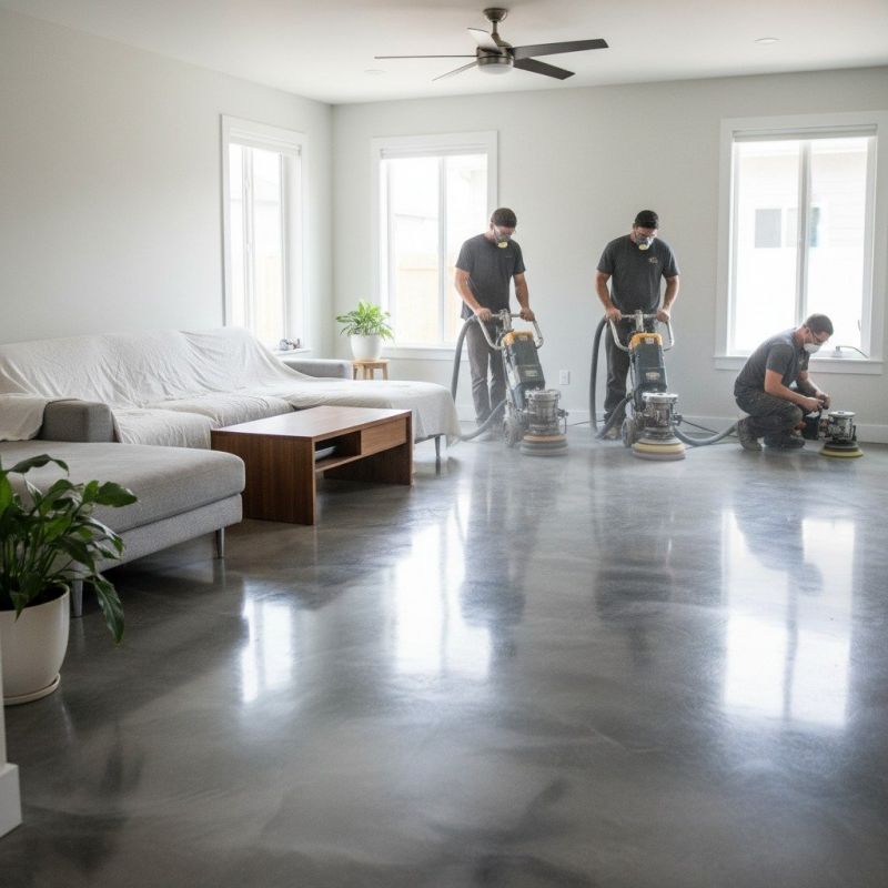 Basement Concrete Polishing